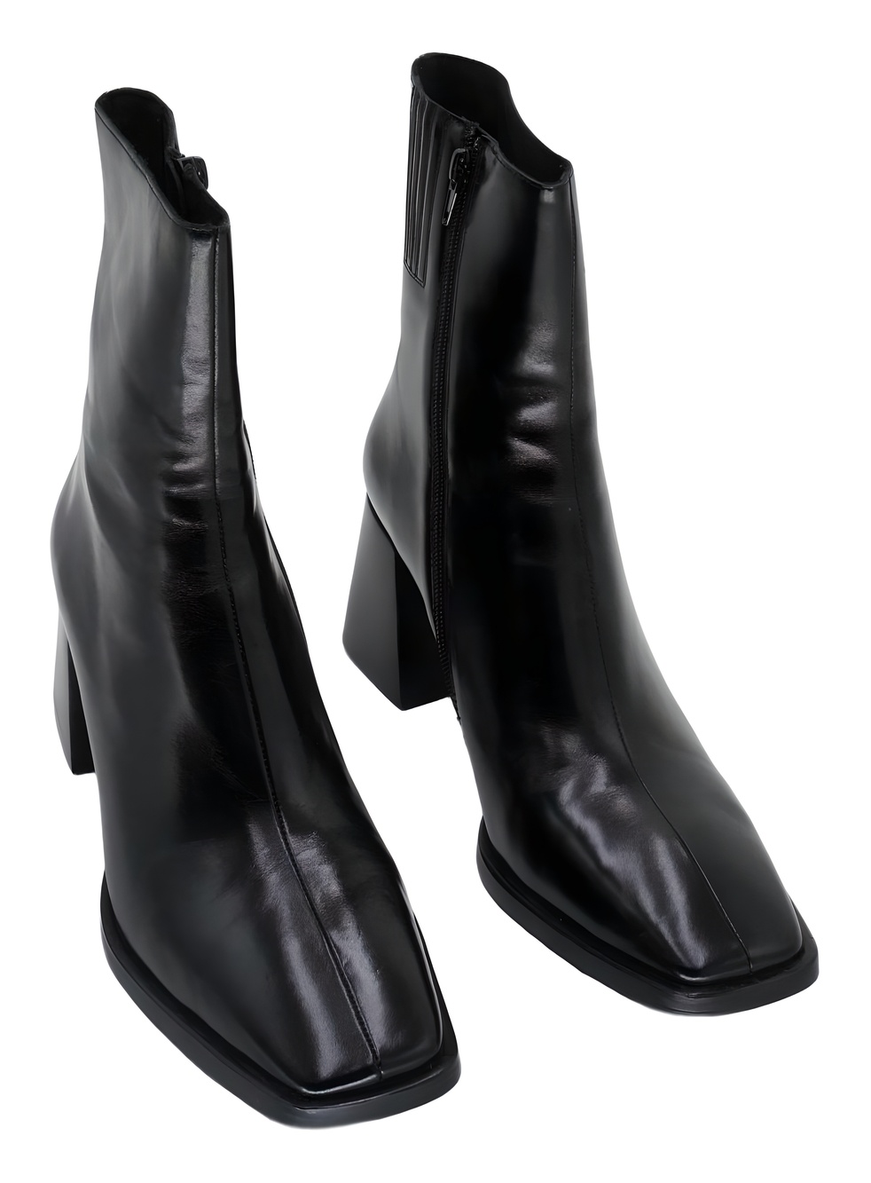 Jeffrey Campbell Sherpal-2 Black Square Toe 2.5" Block Heel Size 9M